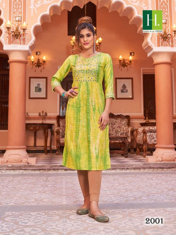 Hirwa Shibori Vol 2 Rayon Exclusive Designer Kurti Collection